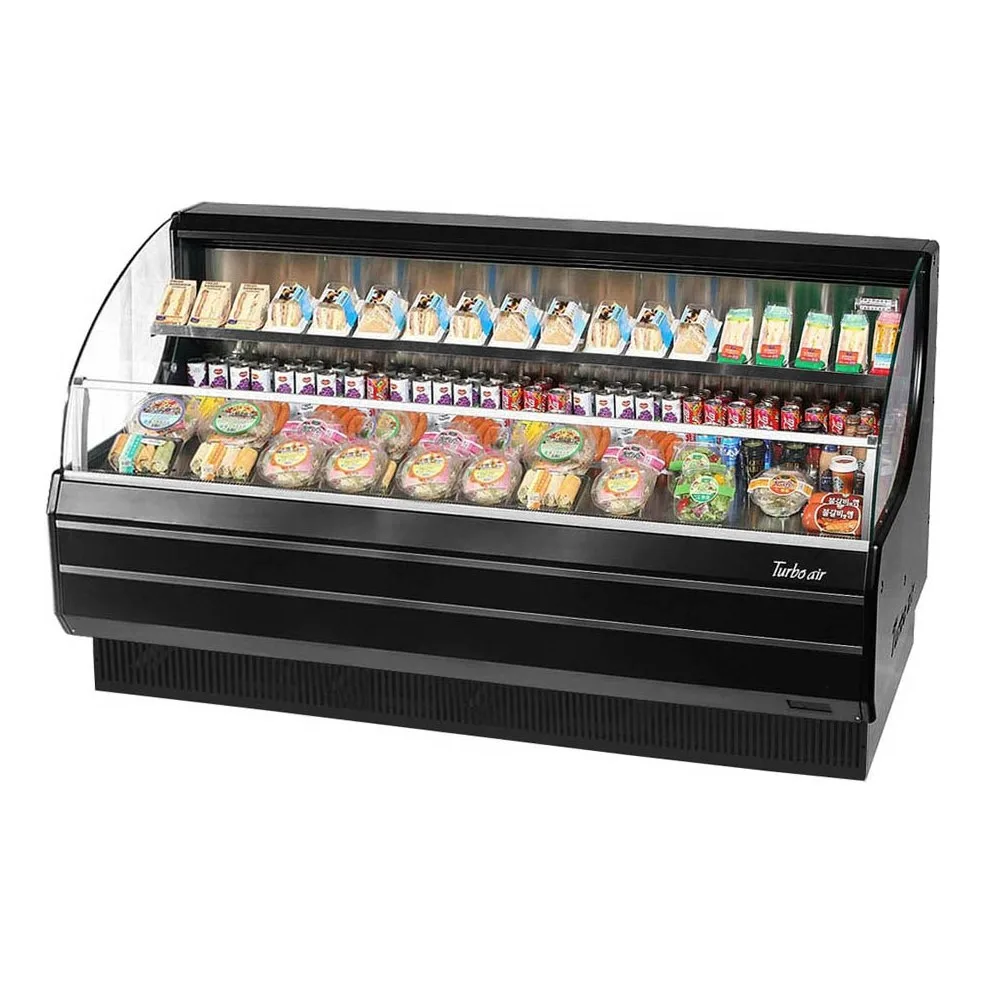 Turbo Air TOM-75LW-N 75″ Horizontal Open Air Merchandiser in White, Shelf-Contained, 2 Shelves, 14.8 cu. ft.