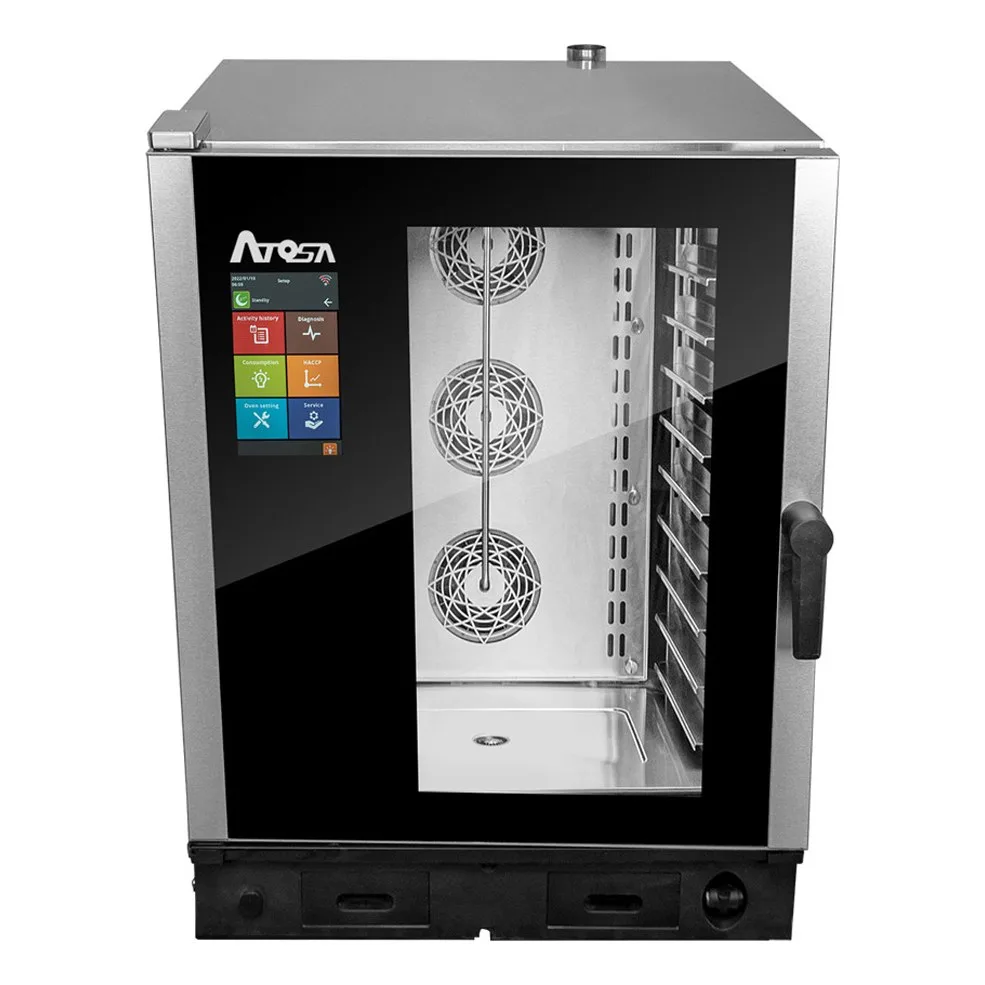 Atosa USA AEC-1021 E Full Size Smart Touch Electric Combi Oven w/ (10) Pans, 208/240v