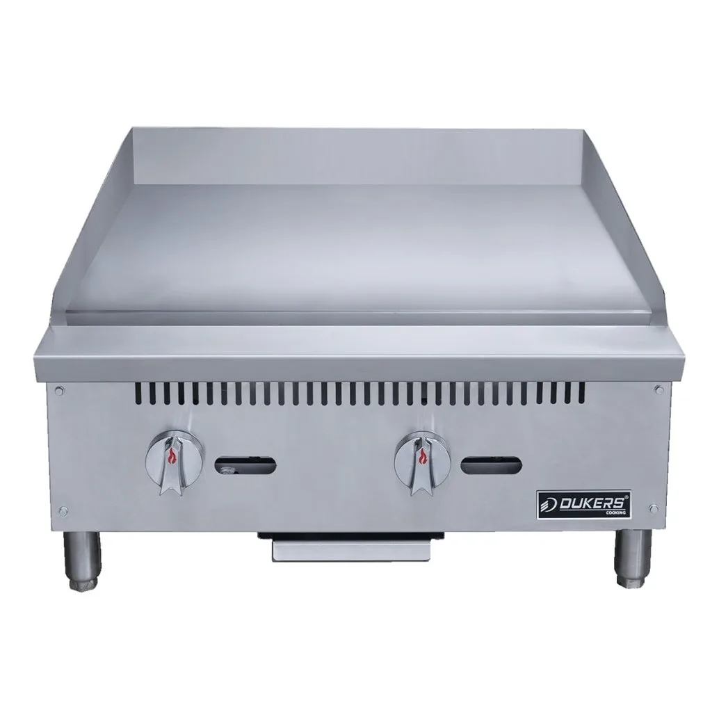 Dukers DCGM24 24" Gas Griddle w/ Manual Controls - 3/4" Steel Plate, Convertible