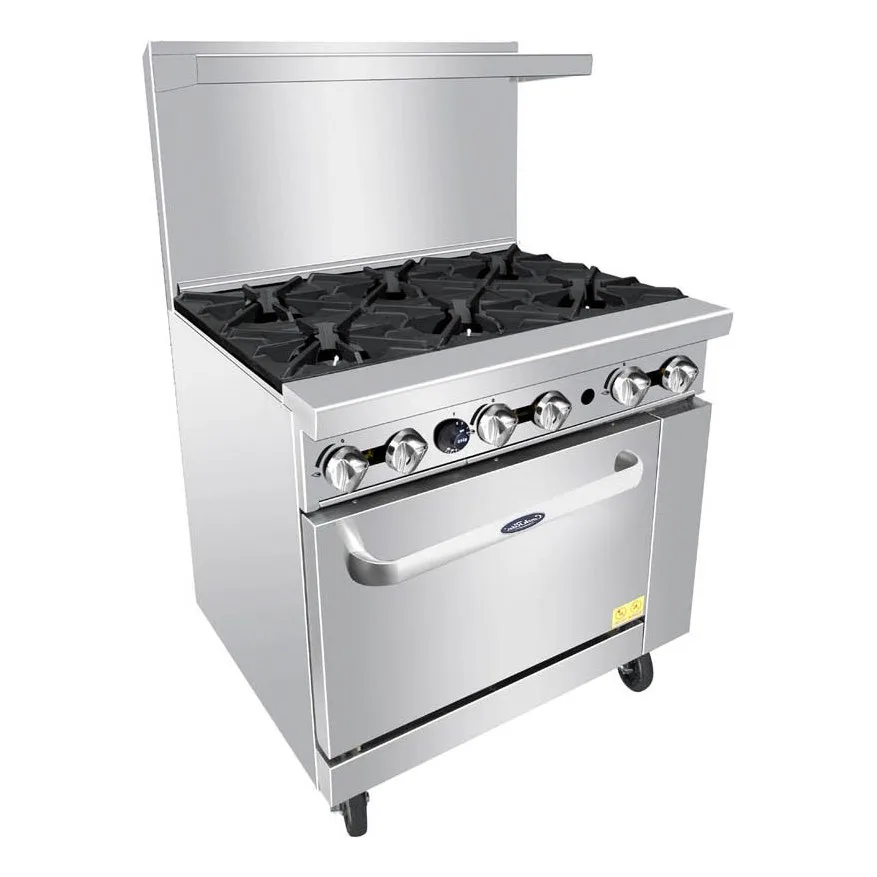 Atosa USA AGR-6B-NG 36" Gas Restaurant Range, (1) Standard Oven, (6) Open Burners