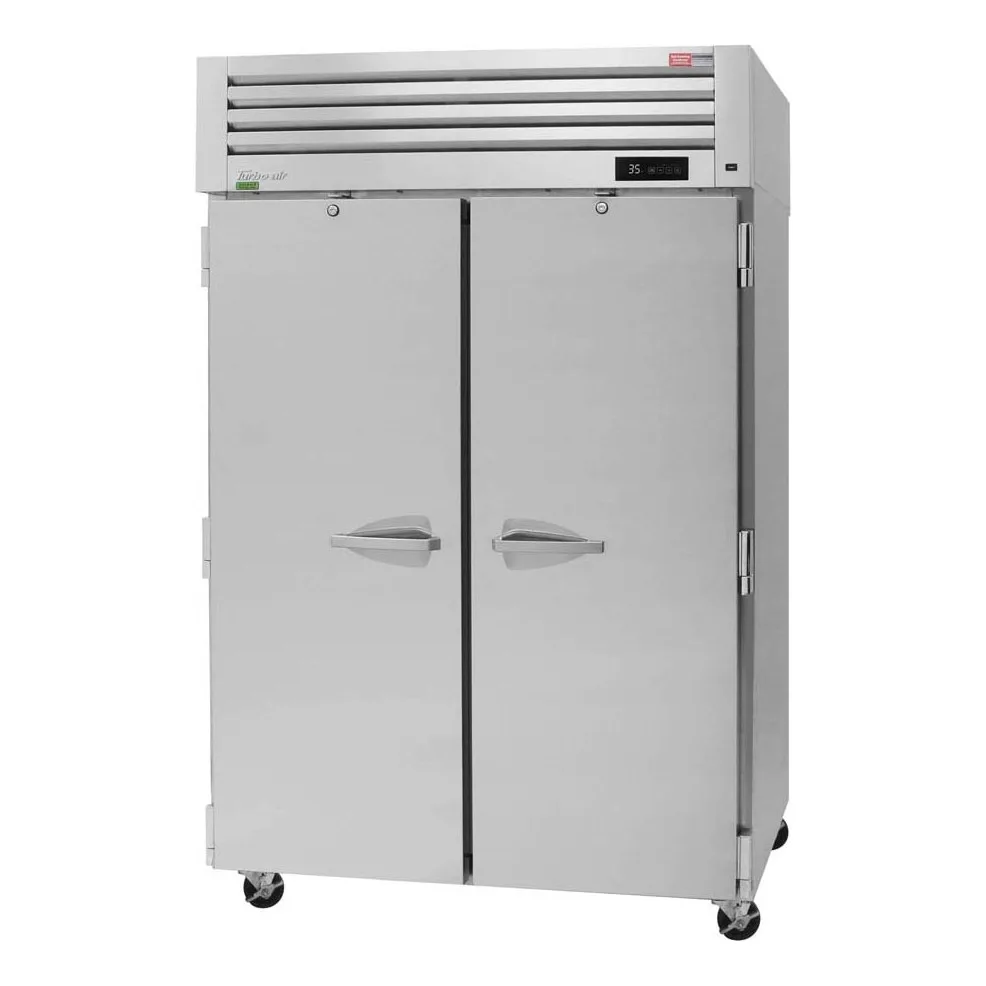 Turbo Air PRO-50R-N 51″ Two Section Reach-In Refrigerator w/ 2 Solid Doors, Top Mount, Stainless Steel, 48 cu. ft.
