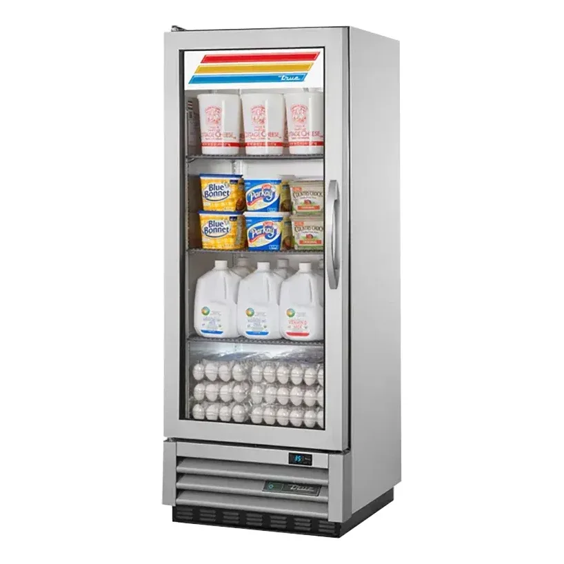 True T-12G-HC~FGD01 25″ One Section Reach In Refrigerator, (1) Left Hinge Glass Door, 115v