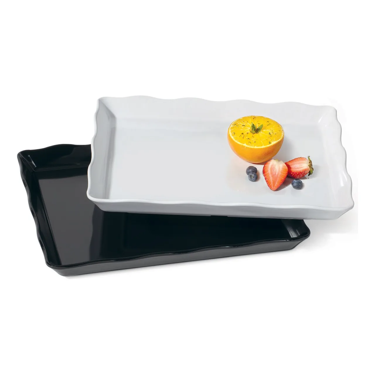 GET ML-155-BK Bake & Brew Display Tray, 14" x 11-1/2", Rectangular, Black, Melamine, Break-Resistant