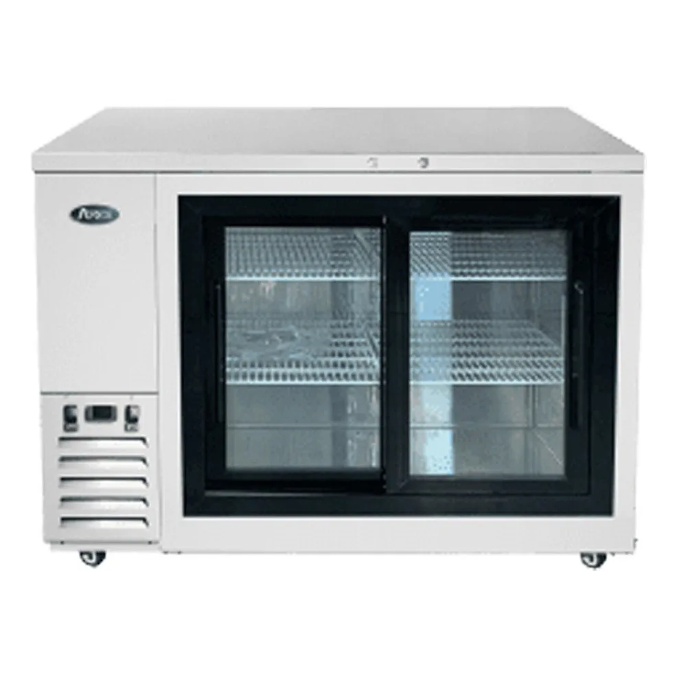 Atosa USA SBB48SGGRAUS1 48" Two Section Back Bar Cooler with Glass Door, 11.5 cu. ft.