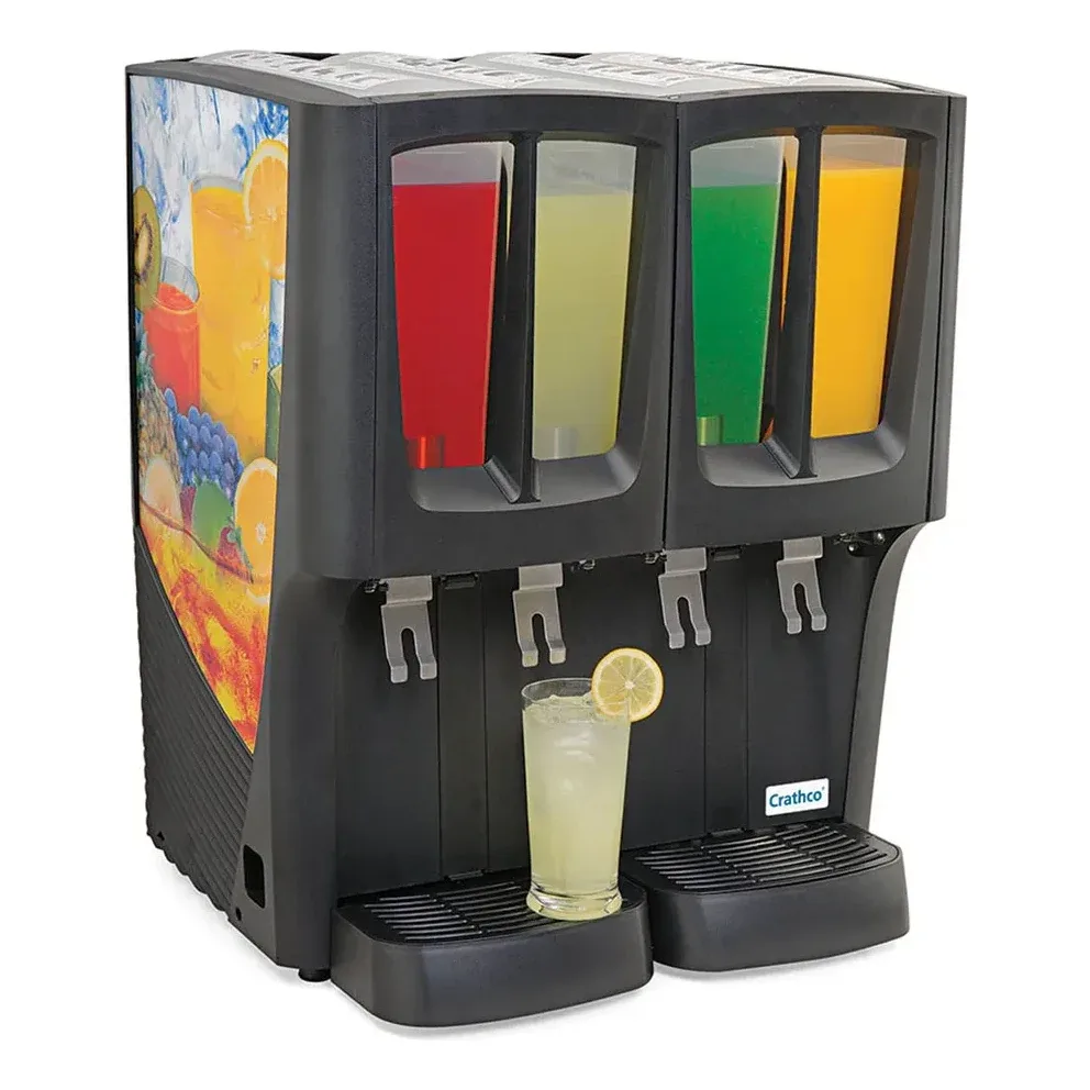 Crathco® C-4D-16 G-Cool™ Mini Quattro™ Cold Beverage Dispenser, 2.4 Gallon Tank Capacity