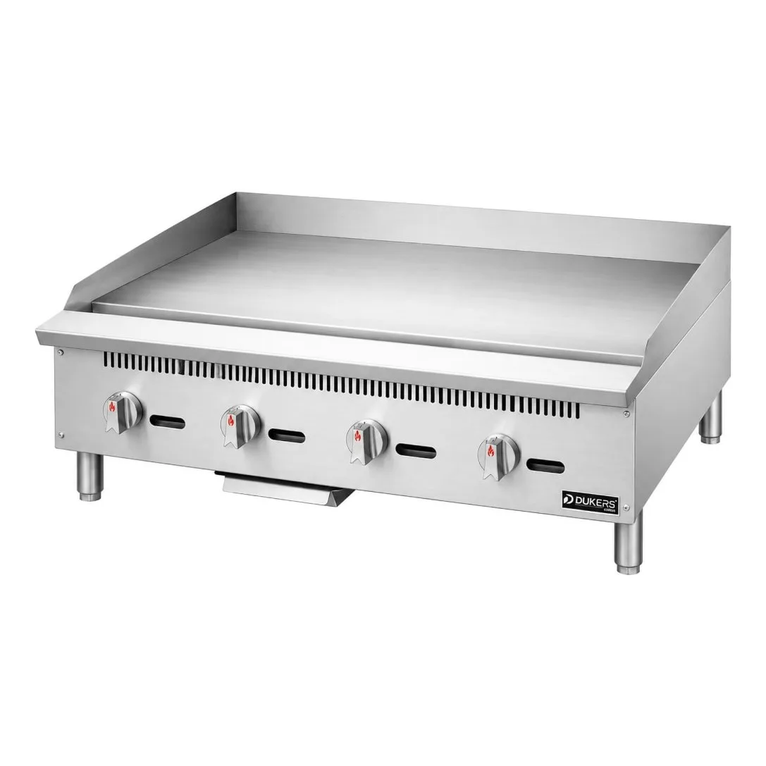Dukers DCGT48 48" Gas Griddle w/ Thermostatic Controls - 1" Steel Plate, Convertible