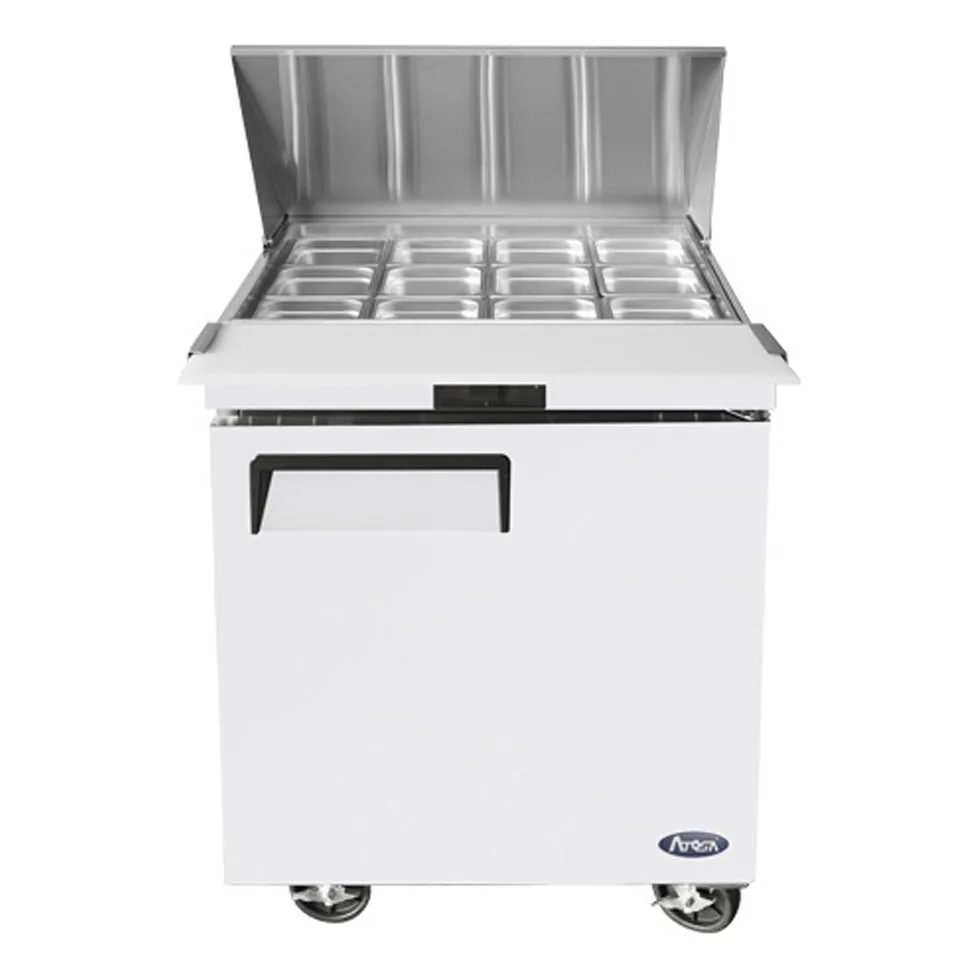 Atosa USA MSF8305GR 27“ One Section Mega Top Sandwich/Salad Prep Table w/ 1 Door, 12 Pans