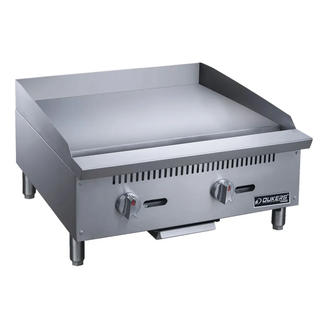Dukers DCGMA24 24" Gas Griddle w/ Manual Controls - 1" Steel Plate, Convertible