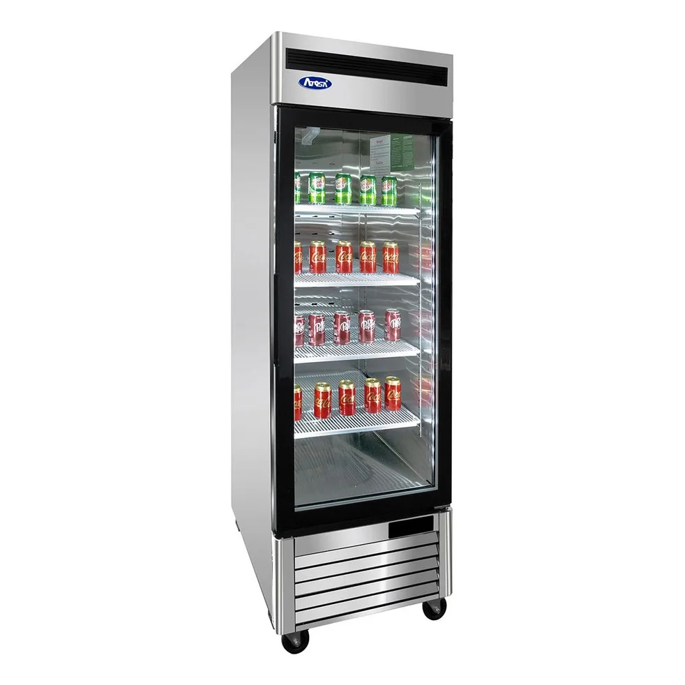 Atosa USA MCF8705GR 27“ 1-Section Merchandiser Refrigerator with Glass Door, 19.1 cu. ft.
