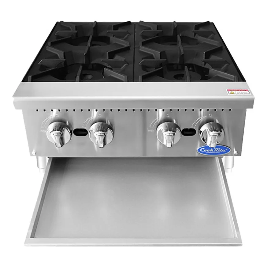 Atosa USA ACHP-4 24“ Countertop Gas Hotplate with (4) Burners, Manual Controls, 128.000 BTU