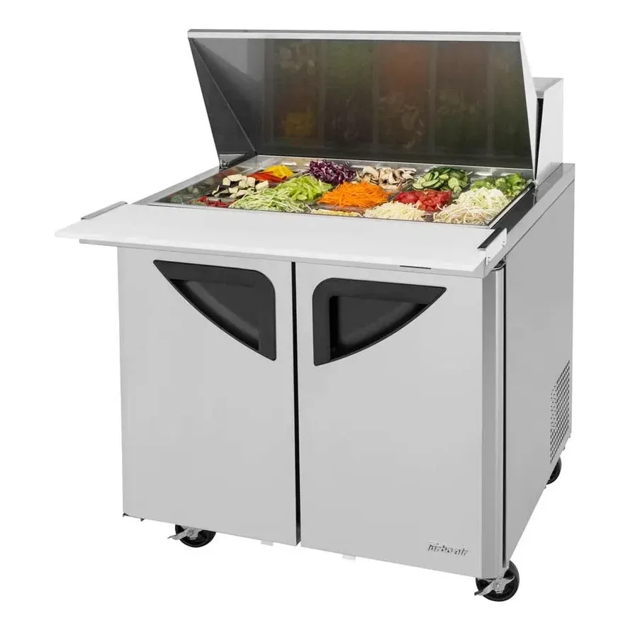 Turbo Air TST-36SD-15-N6 36″ Mega Top Sandwich/Salad Prep Table w/ 2 Doors, 15 Pans