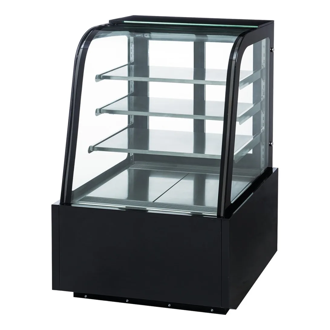 Dukers DDM36R-CB 36" Full Service Bakery Case w/ Curved Glass - (4) Levels, 115v
