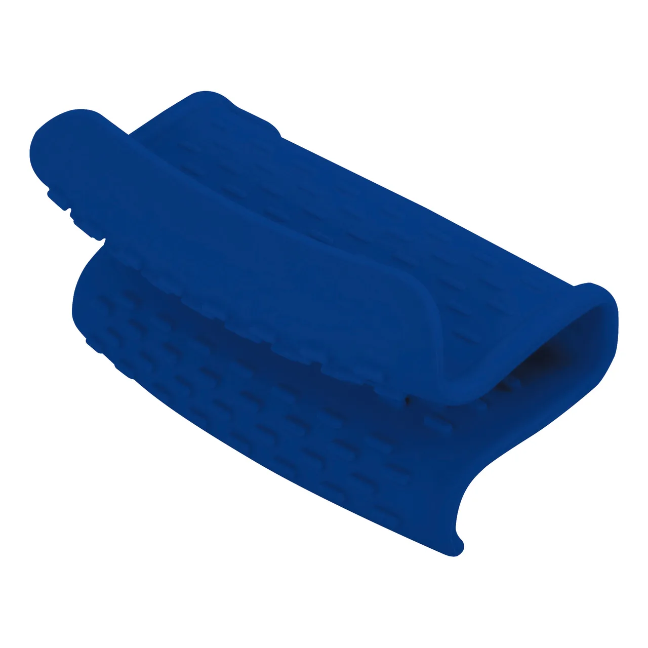 Carlisle 31211 - Araven Silicone Pot Holder, 6" x 5" x 3", Blue, Non‑Slip, Hanging Hole, -40° to 446° F