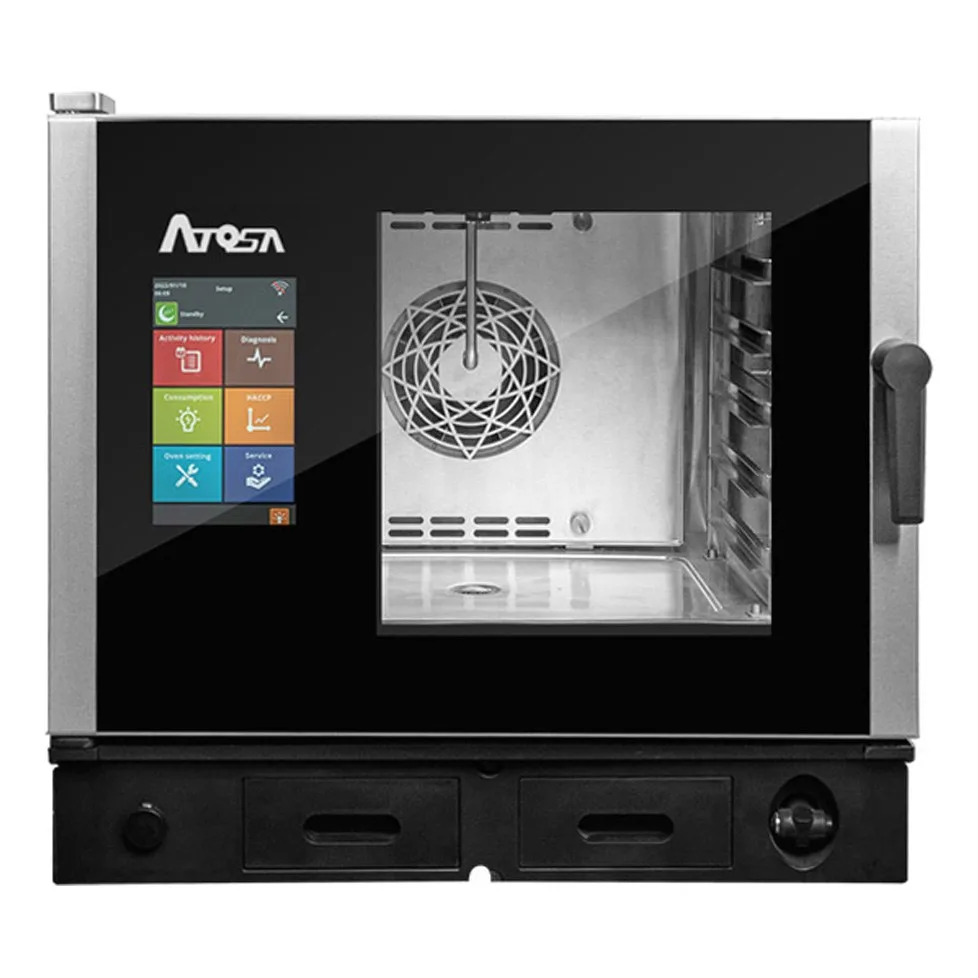 Atosa USA AEC-0511 E Half Size 5 Pan Electric Combi Oven w/ Smart Screen, Boilerless, 208/240V