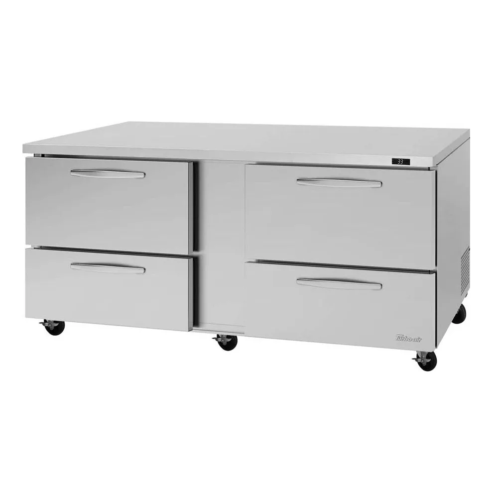 Turbo Air PUR-72-D4-N 72″ 2-Section Undercounter Refrigerator w/ 4 Drawers, 18.8 cu. ft.
