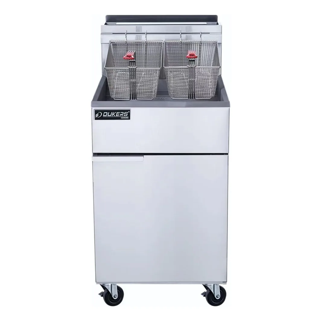 Dukers DCF5-LPG Gas Fryer - (1) 70 lb Vat, Floor Model, Liquid Propane