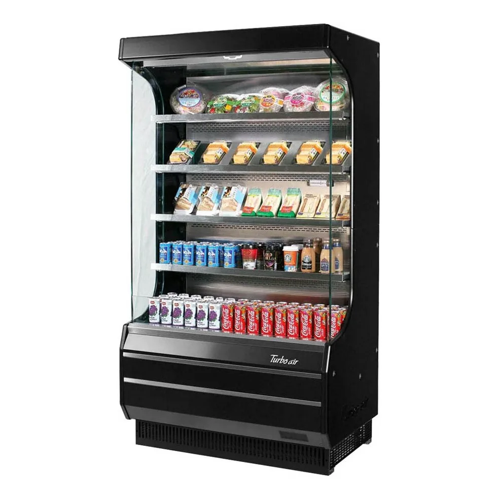 Turbo Air TOM-40W(B)-N 39″ Vertical Open Air Merchandiser, Specify Exterior, Self-Contained, 4 Shelves, 14.4 cu. ft.