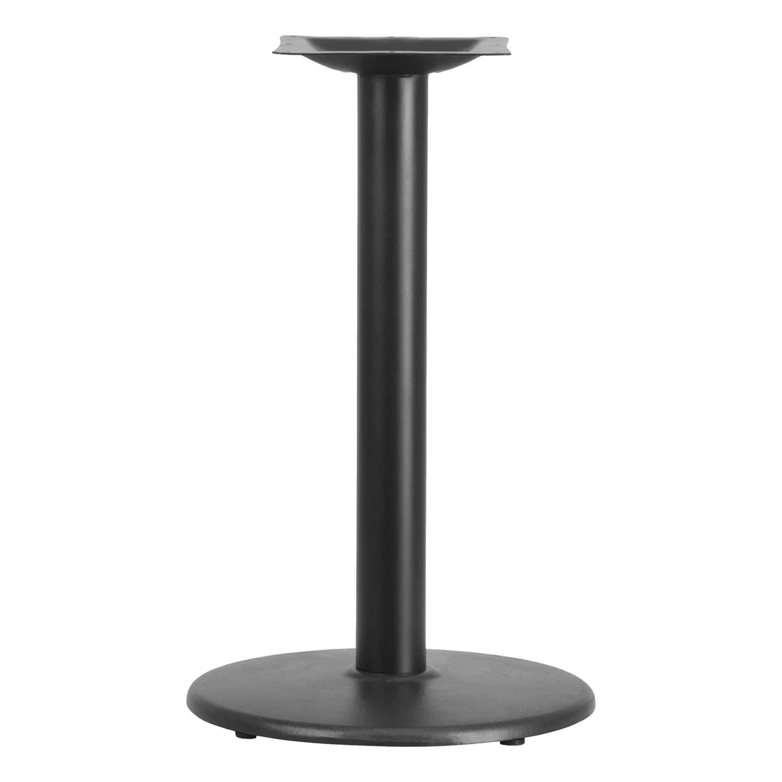 Flash Furniture XU-TR18-GG 18" Round Table Base, 30"H, Cast Iron, Black Powder Coated Finish, Pre-welded Top Plate