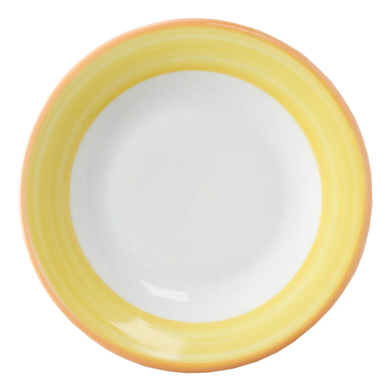 GET PA1600901524 Plate – 7-1/4" Porcelain, Orange Edge, Scratch‑Resist, Oven Safe 380°F – Dozen