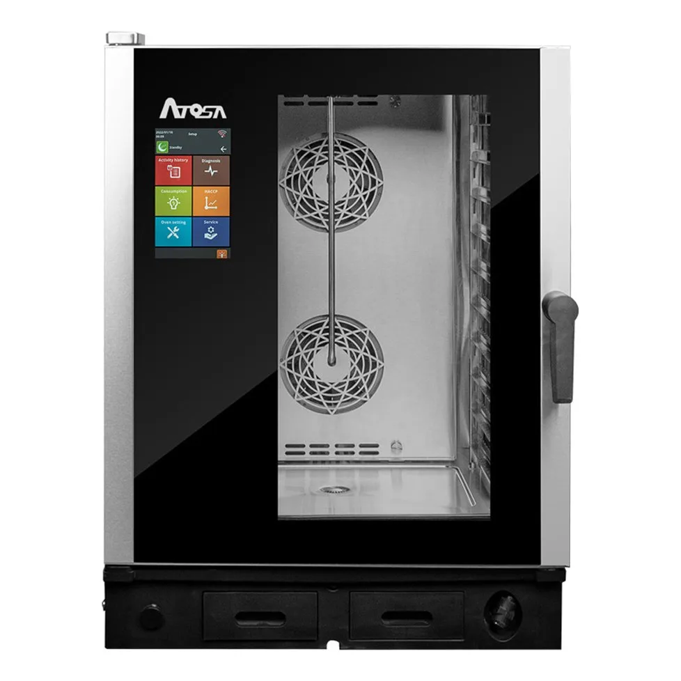 Atosa USA AEC-1011 E Half Size 10 Pan Electric Combi Oven w/ Smart Touch Control, Boilerless, 208/240V