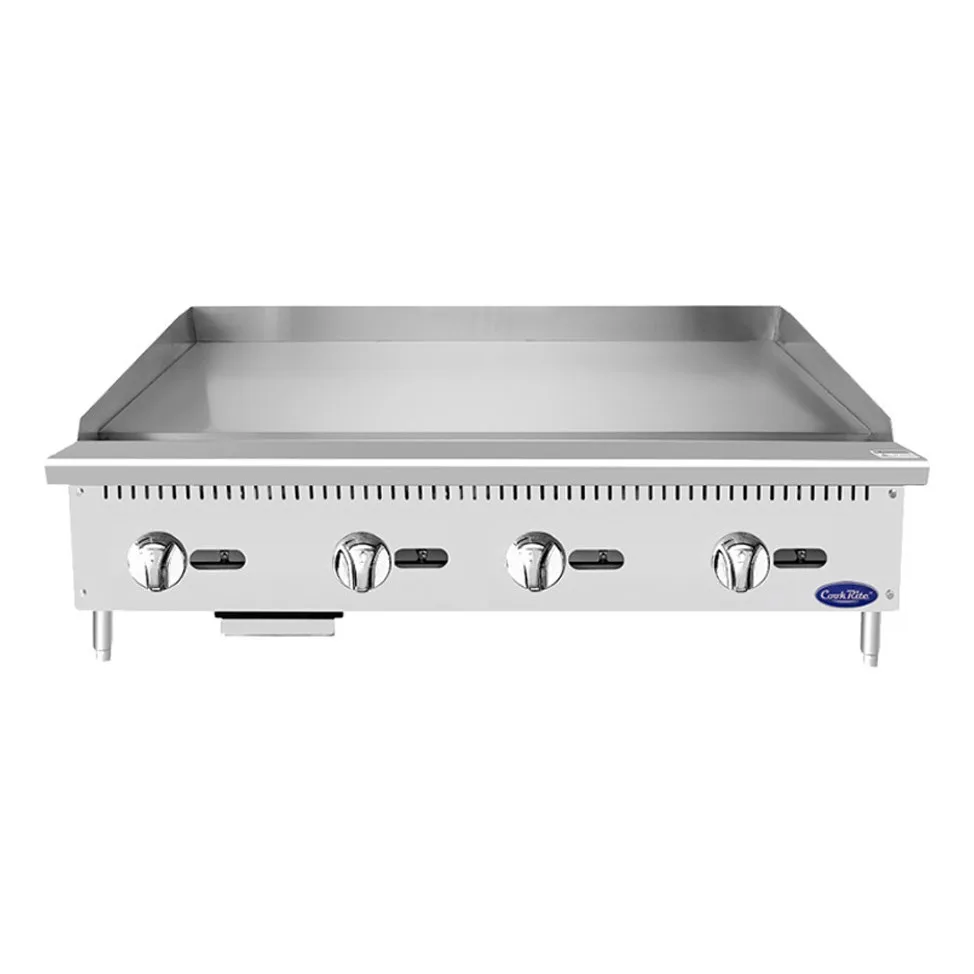 Atosa USA ATMG-48 48“ CookRite Countertop Gas Griddle w/ Manual Controls, 120.000 BTU