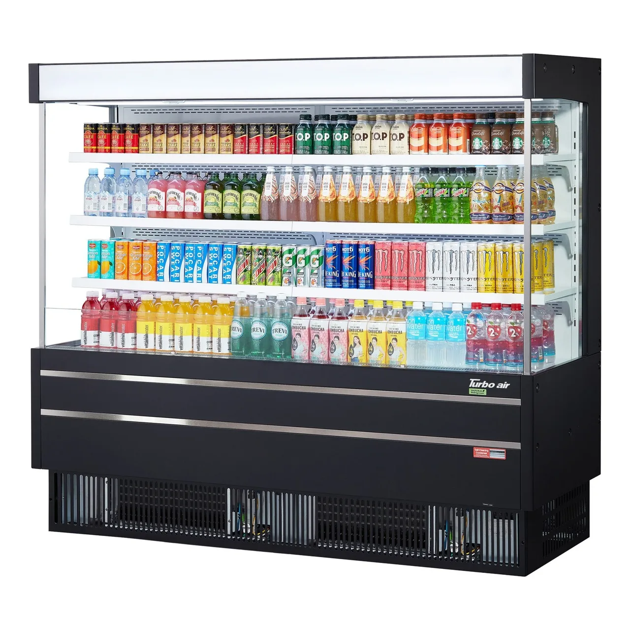 Turbo Air TOM-75MSEW(B)-N 76″ Vertical Open Air Merchandiser, Specify Exterior, Self-Contained, 3 Shelves, 20.9 cu. ft.
