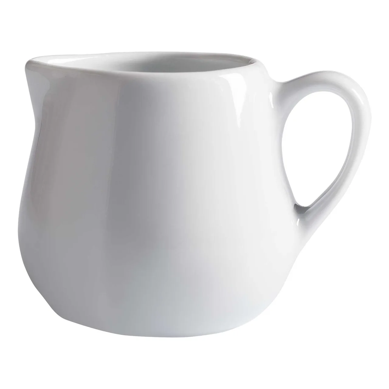 GET PA1101979224 Creamer Pitcher, 3 Oz., 2-1/2", Porcelain White, With Handle - 1 Dozen