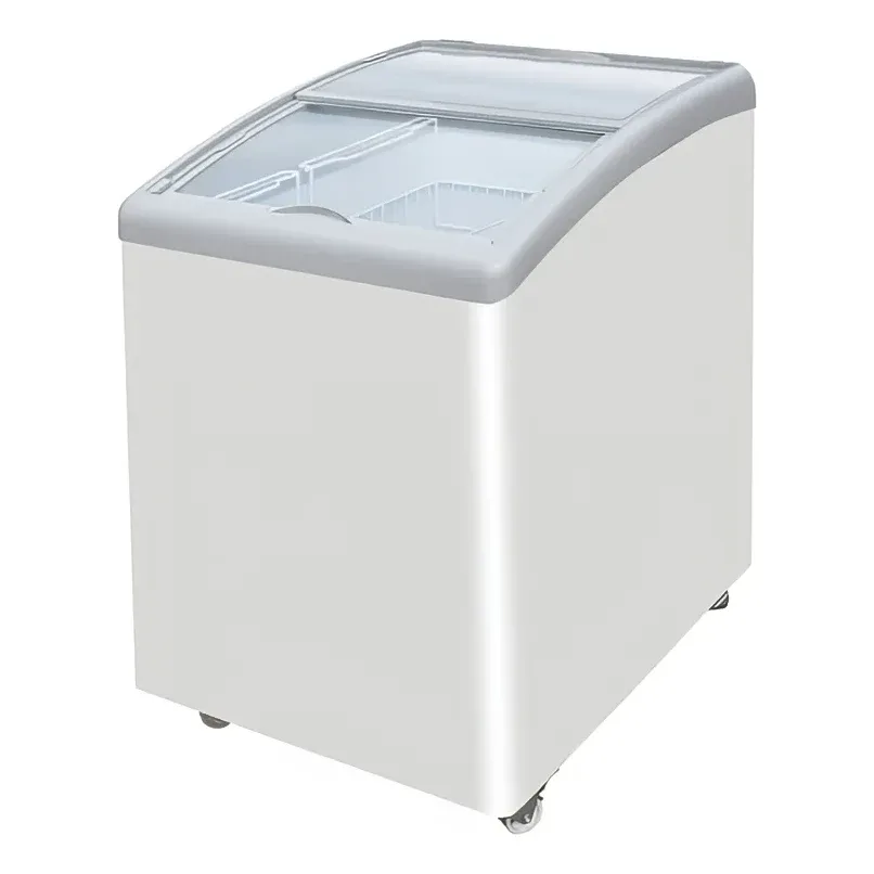 Excellence Industries 23″ Dual Temperature Ice Cream Freezer w/ 2 Basket Capacity – White, 115v