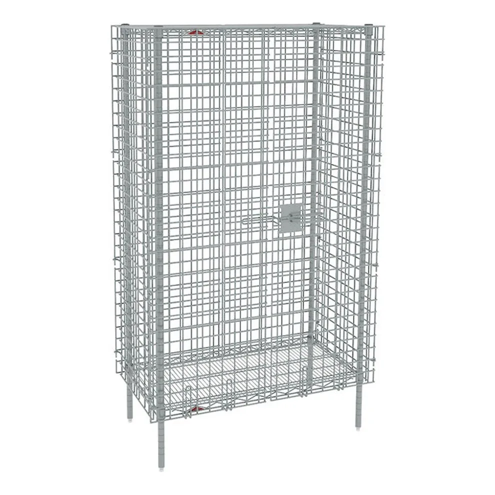 Metro SEC33S Stainless Steel Stationary Wire Security Shelving Unit, 38 1/2" x 21 1/2" x 66 13/16"