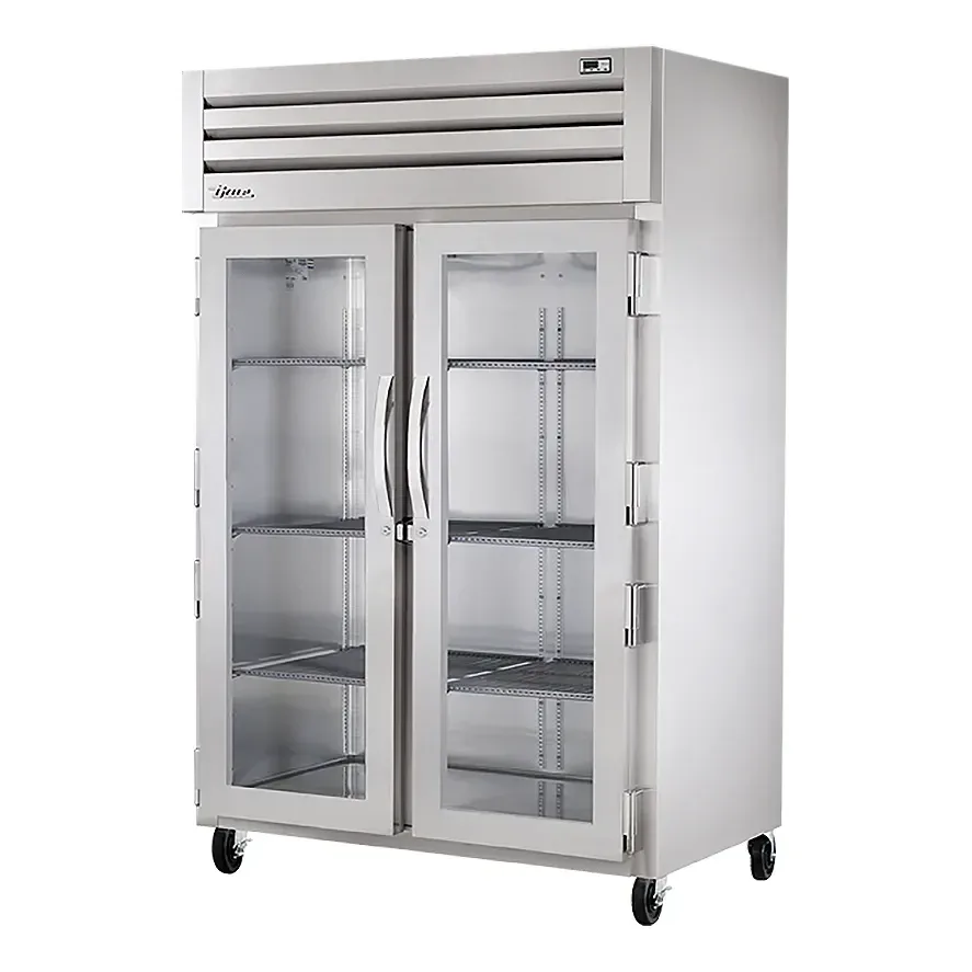 True STA2R-2G-HC 52 3/5″ Two Section Reach In Refrigerator, (2) Left/Right Hinge Glass Doors, 115v