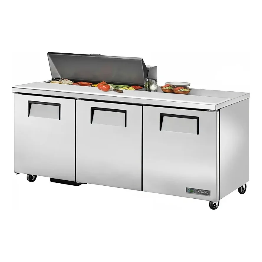 True TSSU-72-10-HC 72″ TSSU Series Sandwich/Salad Prep Table w/ Refrigerated Base, 115v
