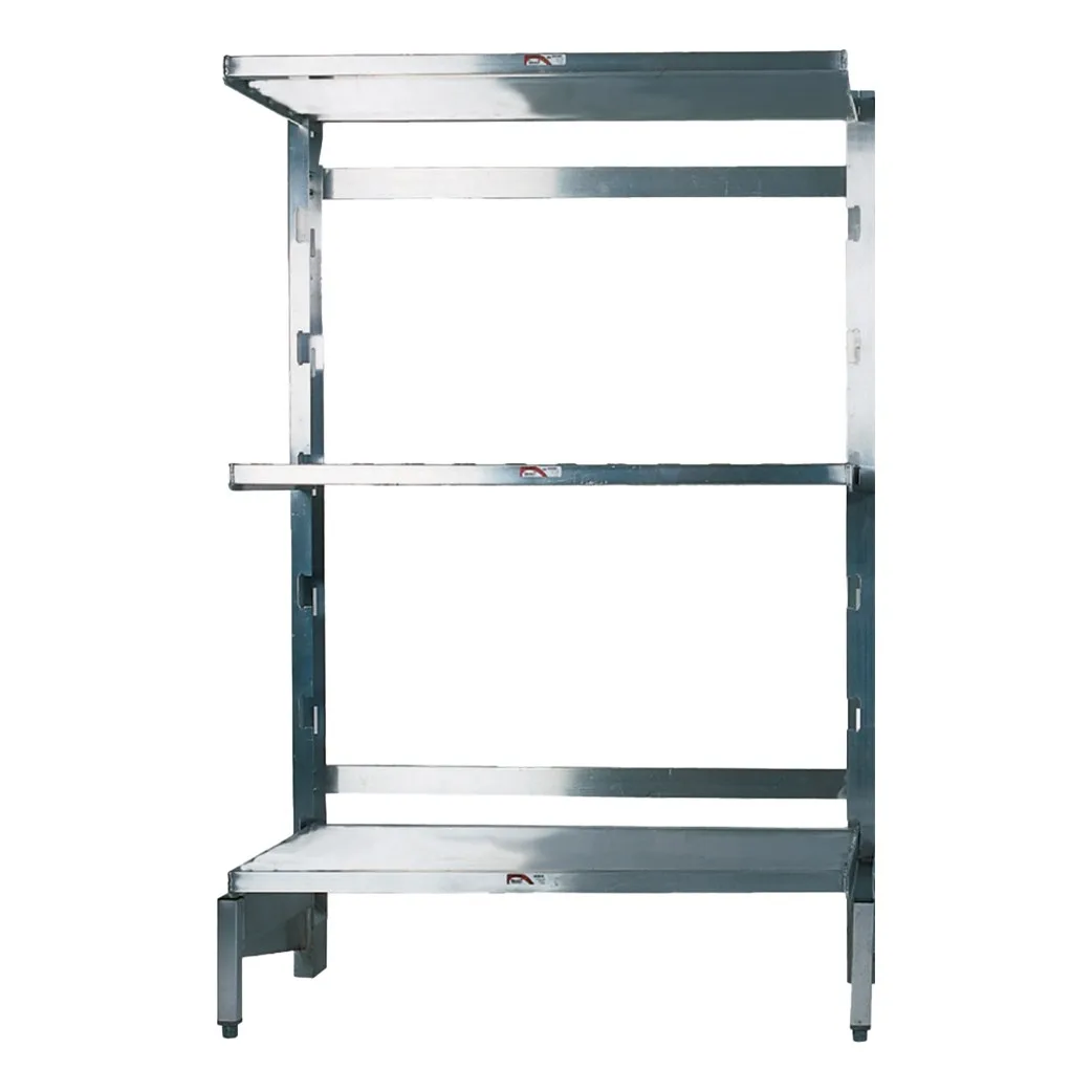 Winholt SCAS-2136-4-SU 4-Shelf Aluminum Cantilevered Tubular Starter Shelving Unit Kit - 21" x 36"