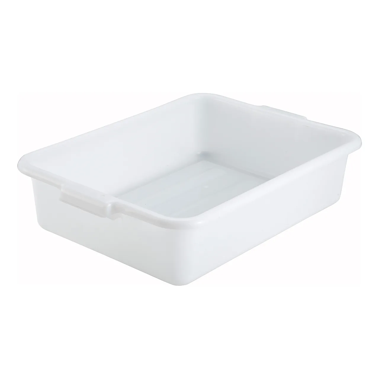 Winco PL-5W White Dish Box, 1-Compartment, Polypropylene