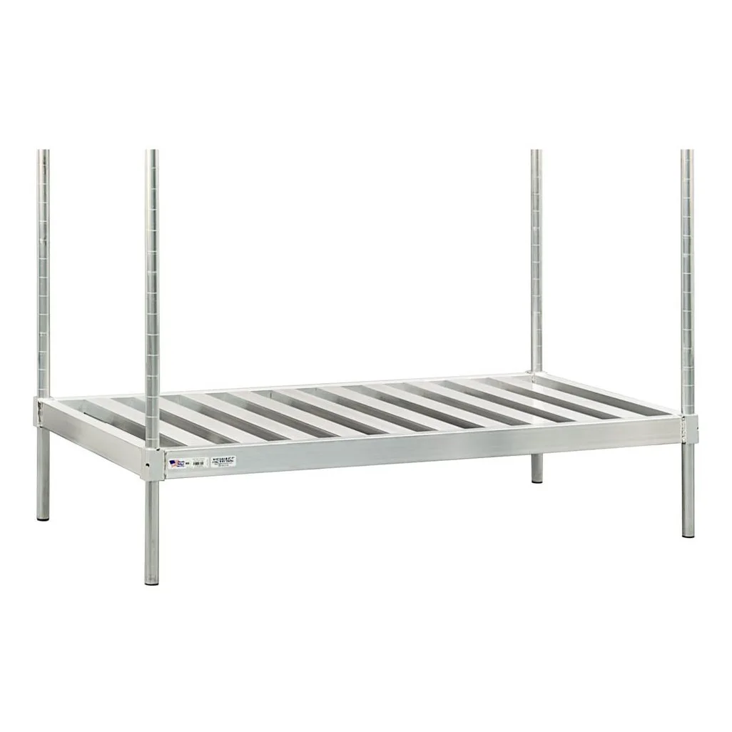 New Age 51020 54" Aluminum Keg Shelf with (6) 1/2 or (15) 1/6 Keg Capacity and 1 Shelf