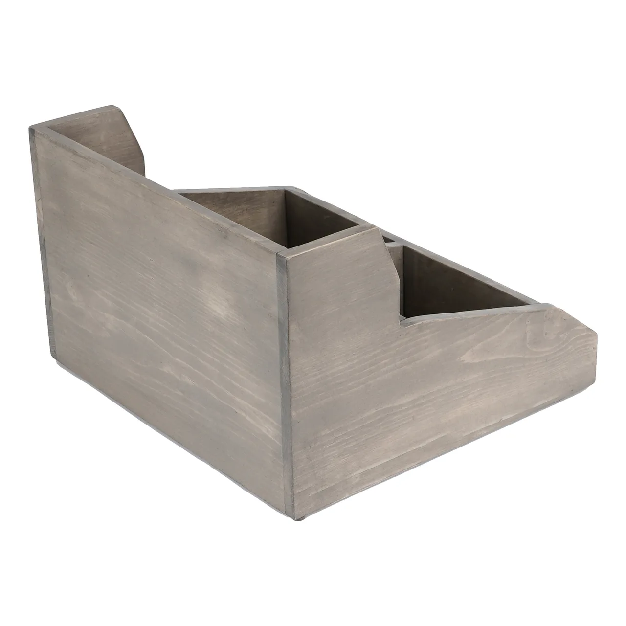 Cal-Mil 2019-110 Aspen Countertop Cup and Lid Organizer, 14" x 15" x 9-1/2" H, Gray-Washed Pine Wood