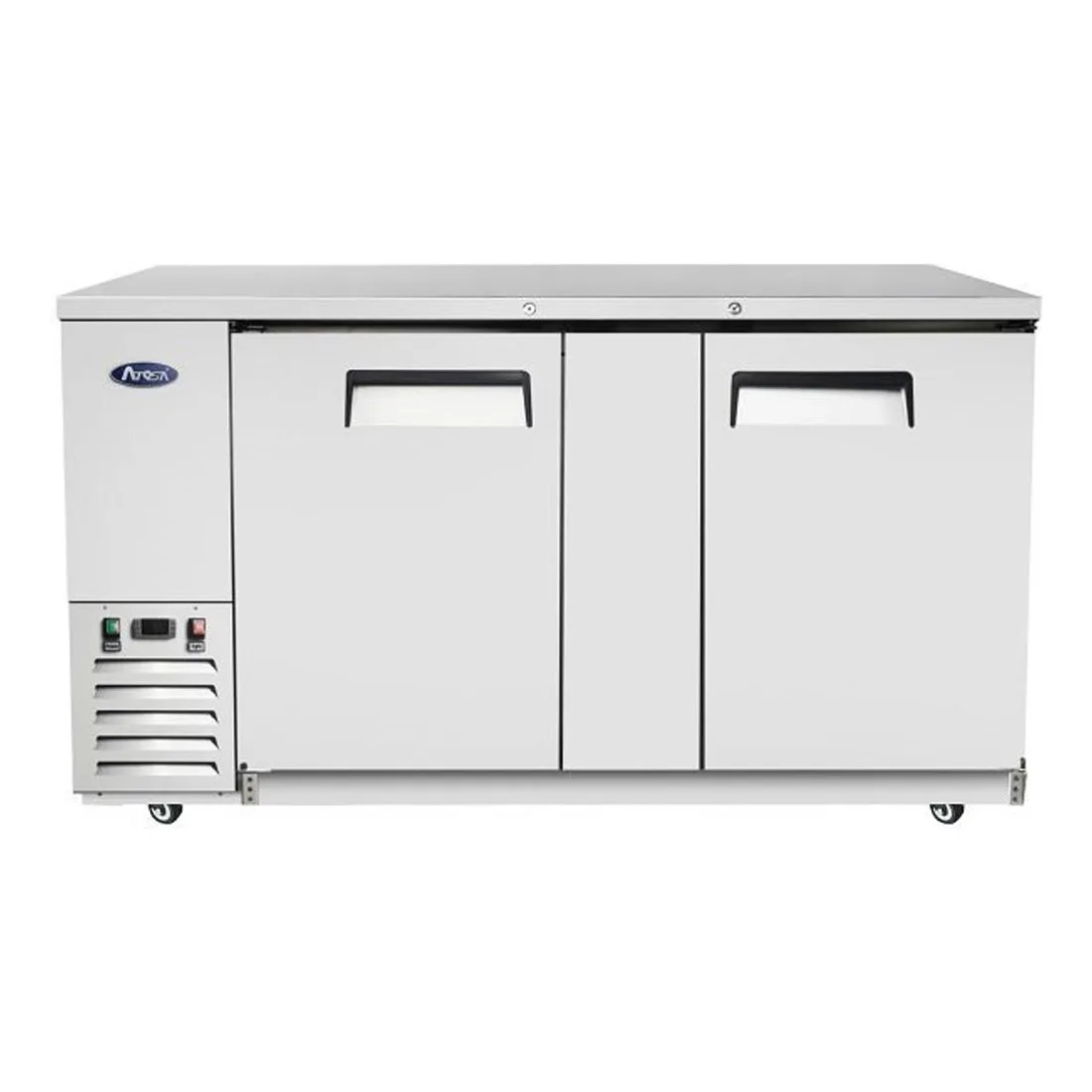 Atosa USA MBB69GR 68" Two Section Back Bar Cooler with Solid Door, 21.5 cu. ft.