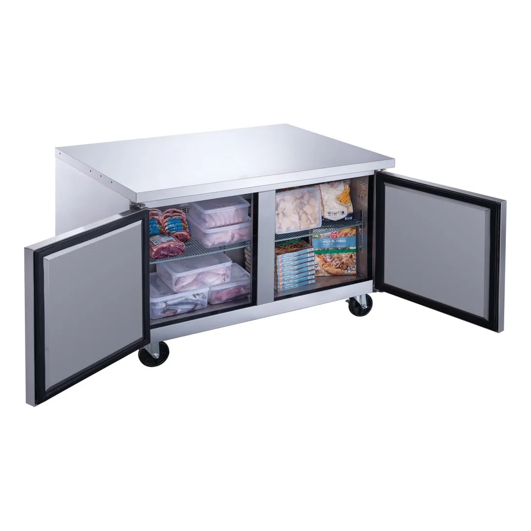 Dukers DUC48F 48 1/4" Undercounter Freezer w/ (2) Sections & (2) Doors, 115v