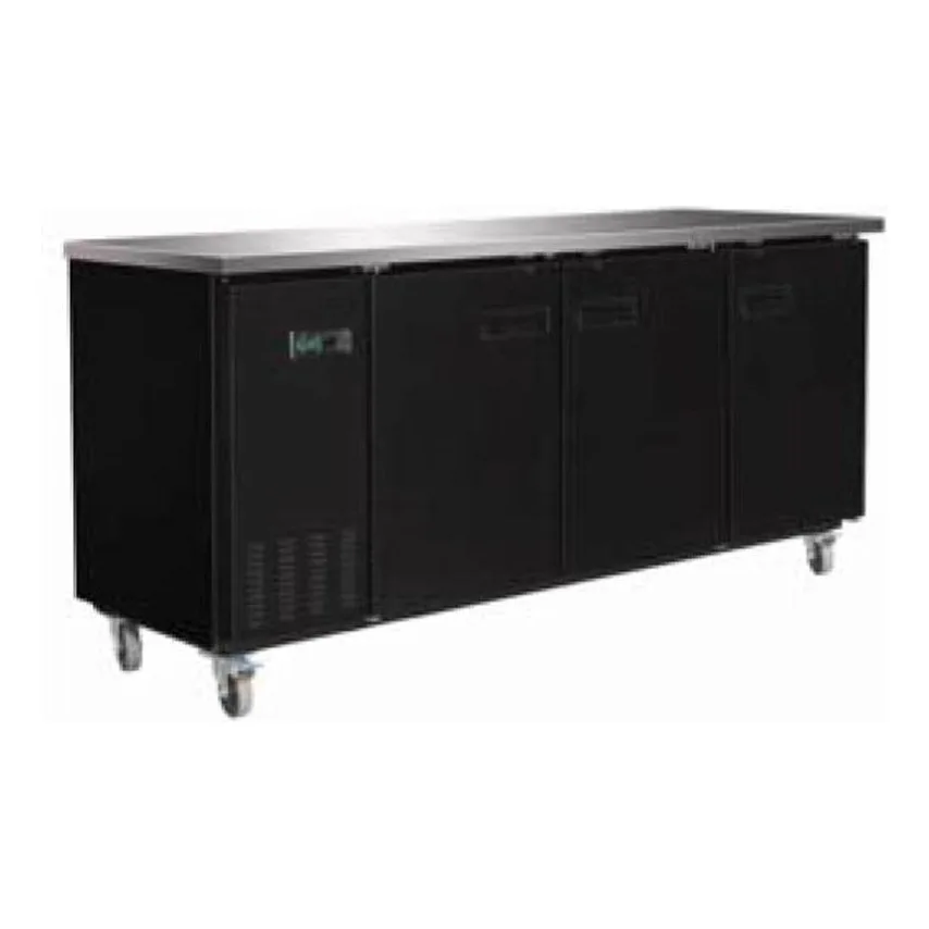 Serv-Ware BB4-24-HC 73″ 3 Section Back Bar Cooler with Solid Door