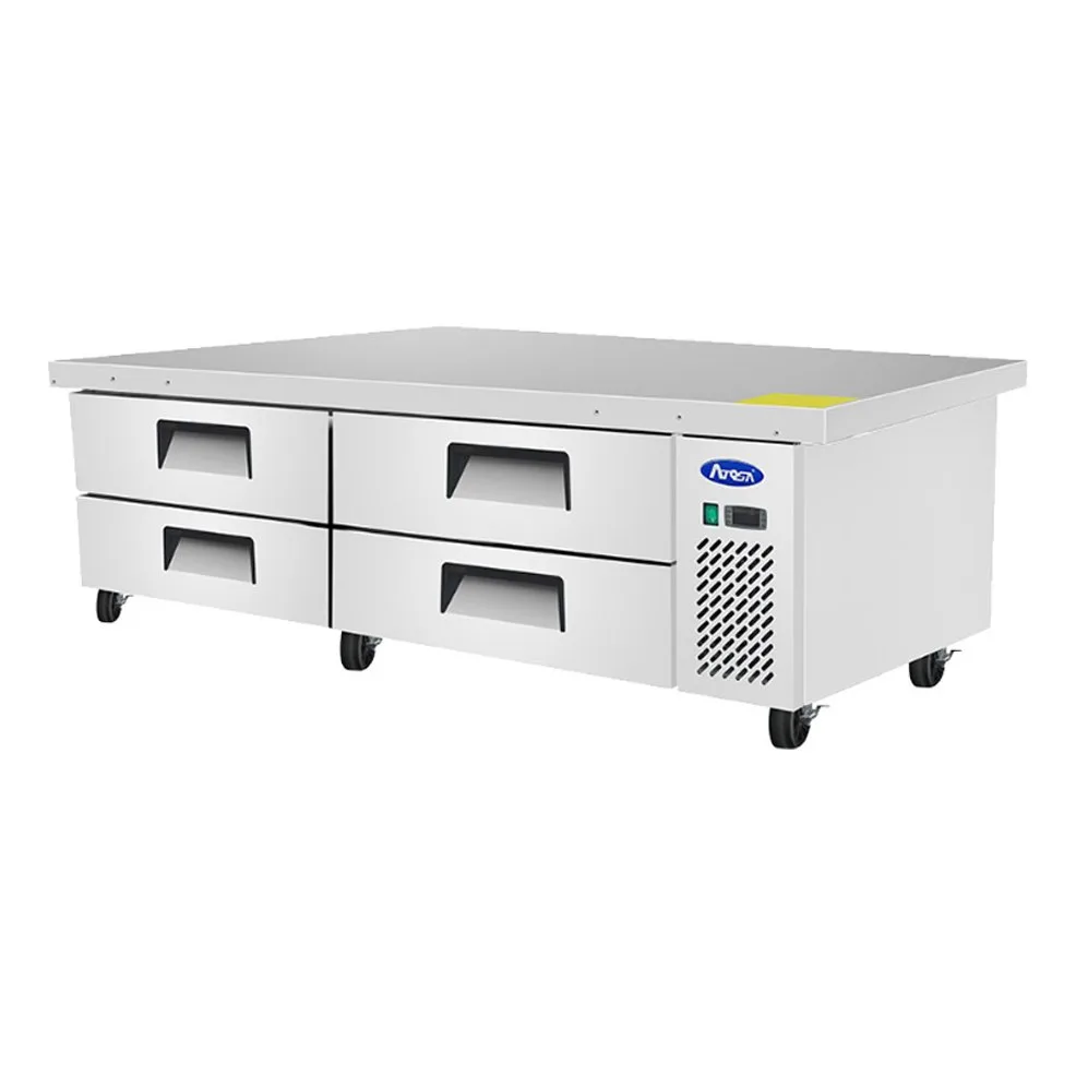 Atosa USA MGF8453GR 72“ 4 Drawers Refrigerated Chef Base w/ (8) 12 x 20 pans, 12 cu. ft.