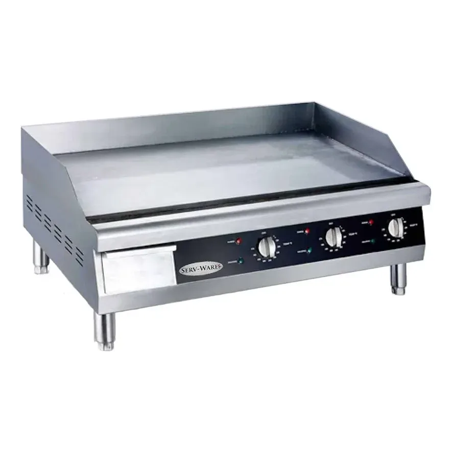Serv-Ware ETG-36 36″ Countertop Electric Thermostatic Griddle, 36” x 15.5” Surface, 208V