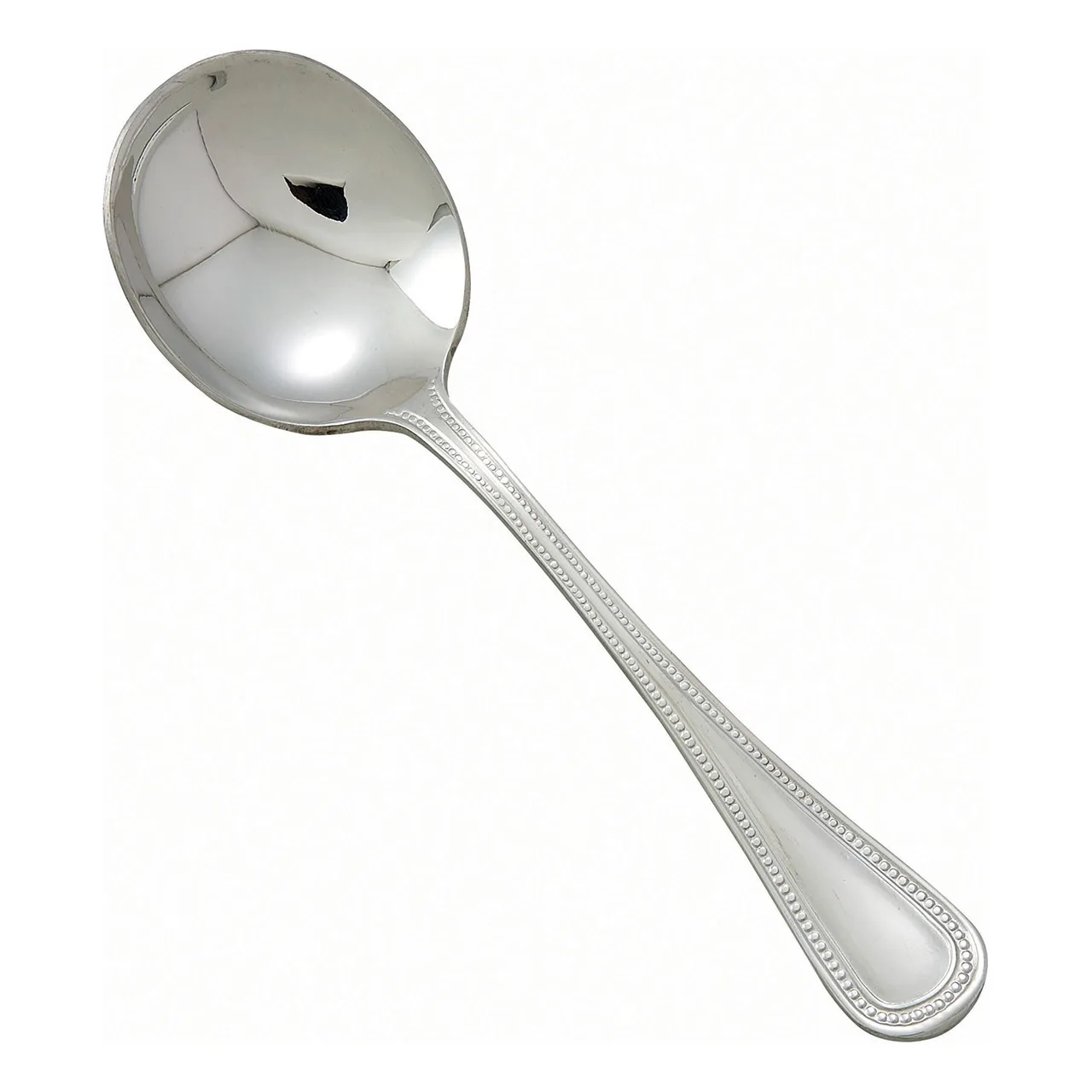Winco 0036-04 Deluxe Pearl Bouillon Spoon, 5-7/8" Heavy 18/8 Stainless Steel Mirror Finish - 1 Dozen