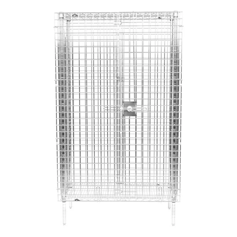 Metro SEC33C Super Erecta Chrome Stationary Security Unit, 38 1/2" x 21 1/2" x 66 13/16"