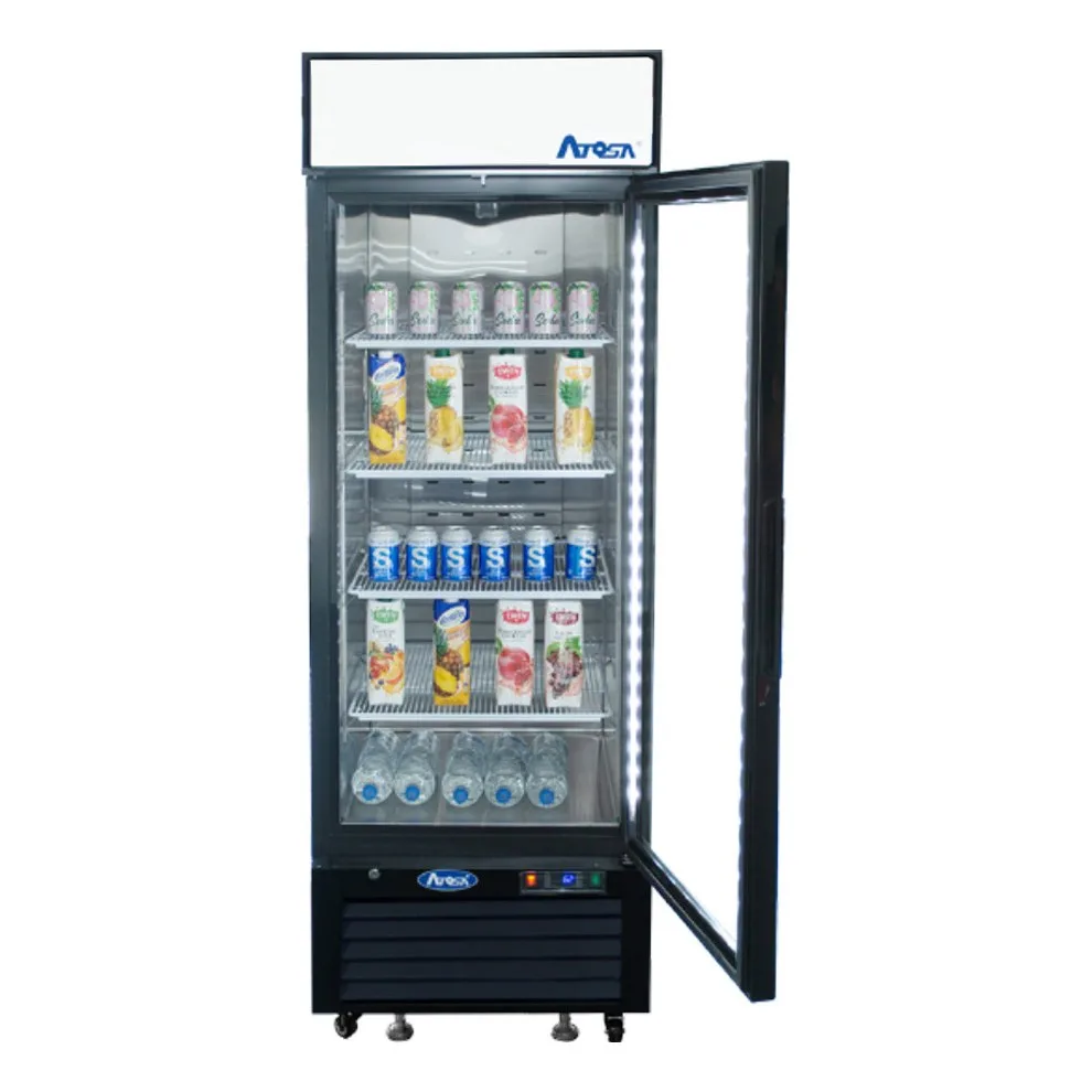 Atosa USA MCF8722GR 27“ 1-Section Merchandiser Refrigerator with Glass Door, 19.4 cu. ft.