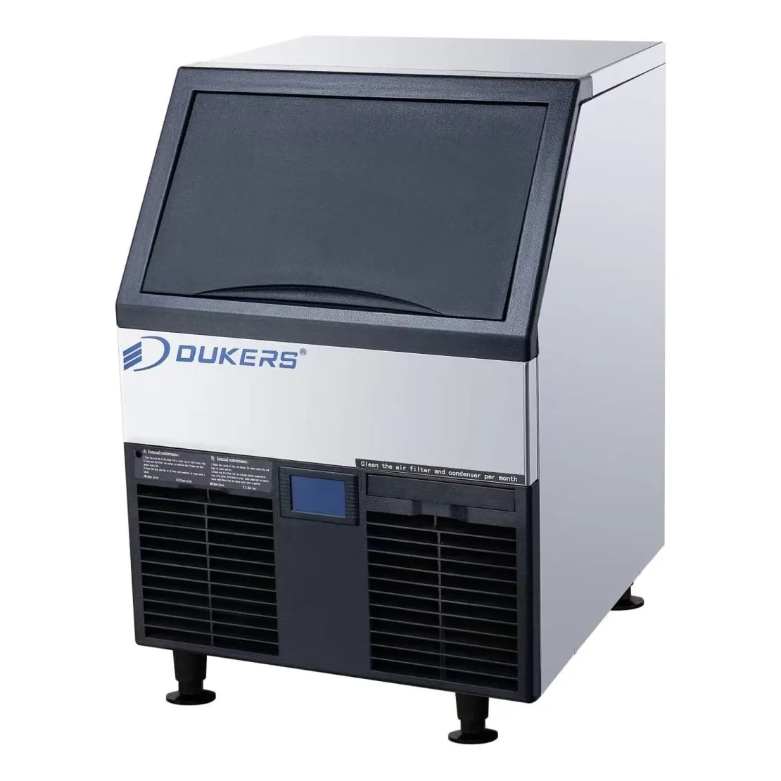 Dukers DIM-300 30"W Full Cube Undercounter Ice Machine - 312 lbs/day, Air Cooled