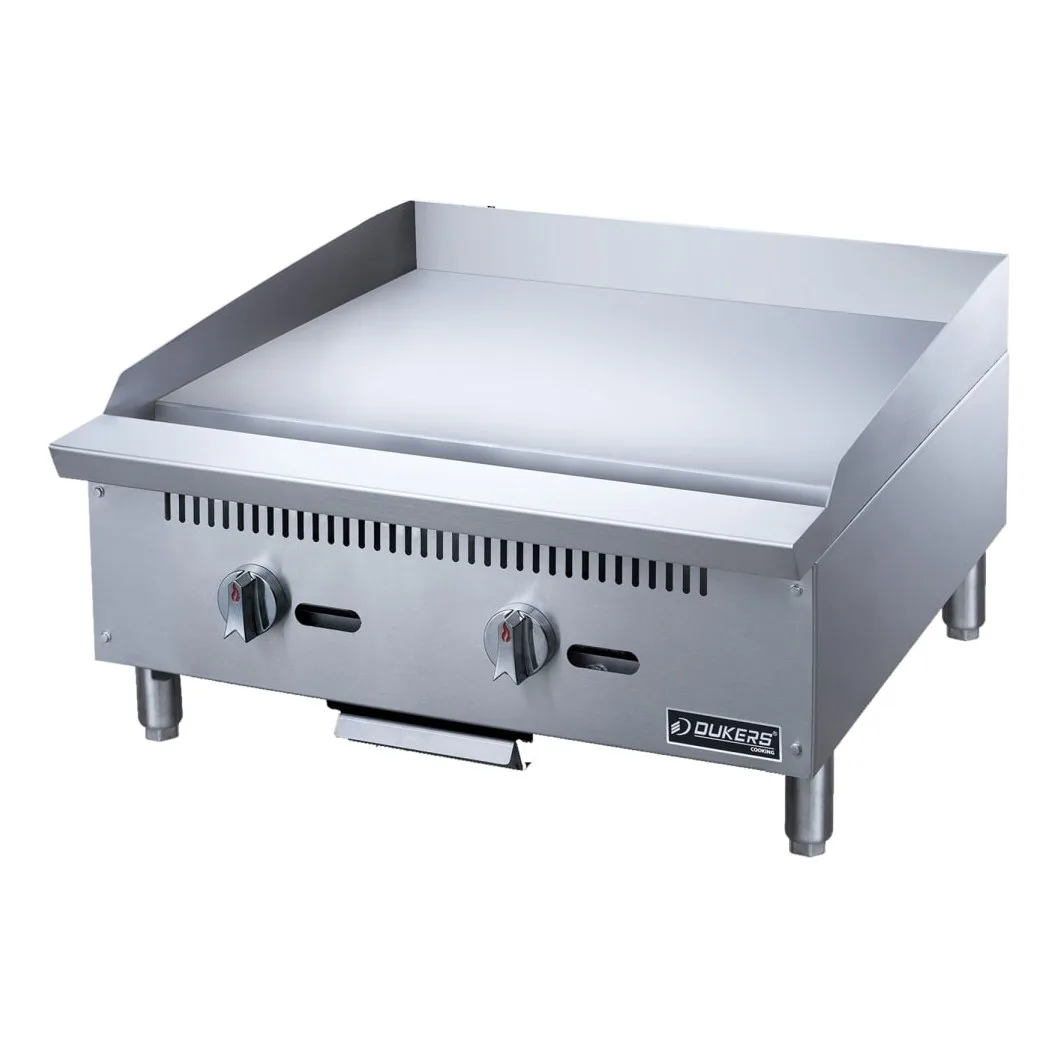 Dukers DCGM24 24" Gas Griddle w/ Manual Controls - 3/4" Steel Plate, Convertible