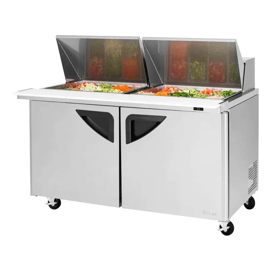 Turbo Air TST-60SD-24-N 60″ Mega Top Sandwich/Salad Prep Table w/ 2 Doors, 24 Pans