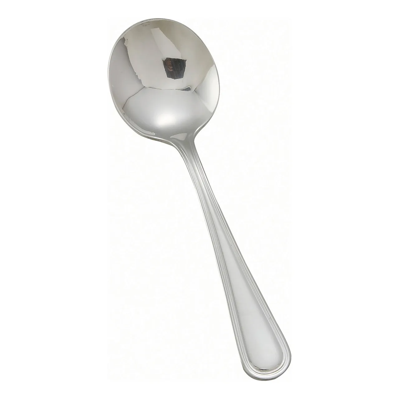 Winco 0030-04 - Shangarila 5‑7/8" Bouillon Spoon, 18/8 Stainless Steel, Mirror Finish - 1 Dozen