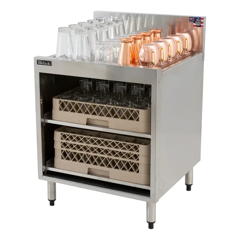 Perlick TSF24SC-GR 24″ Stationary Storage Cabinet w/ Open Base, 24″ Front to Back 2