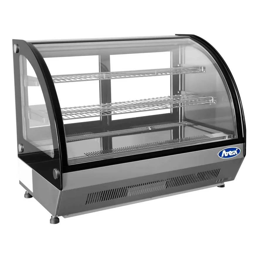Atosa USA CRDC-35 27" Full Service Countertop Refrigerated Display Case, 2 Shelves