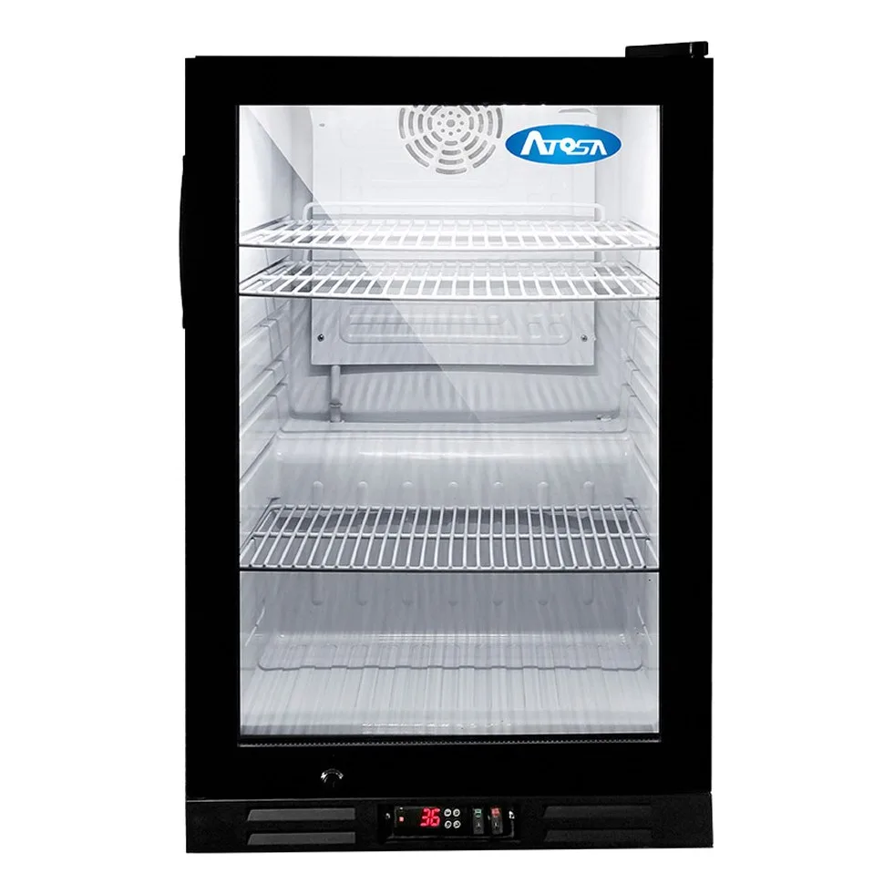 Atosa USA CTD-5T Refrigerator, 33" W, 4.6 cu ft, Black Exterior, White Interior, Swing Door Lock